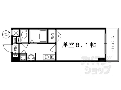 JR東海道・山陽本線 京都駅 徒歩2分 10階建 築23年(1K/5階)の間取り写真