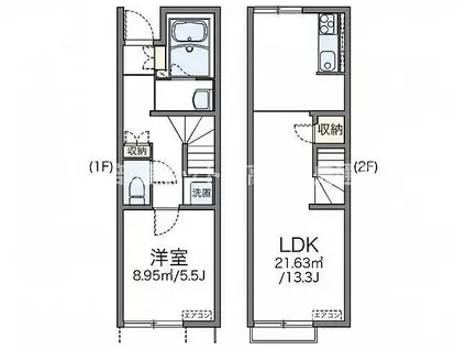 レオネクストY&K II(1LDK/1階)の間取り写真