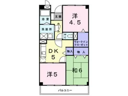 近鉄大阪線 高安駅 徒歩10分 3階建 築27年(3DK/3階)の間取り写真