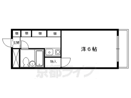 コーポ樋ノ口(1K/2階)の間取り写真