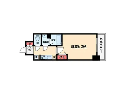 アドバンス大阪セレーノ(1K/5階)の間取り写真