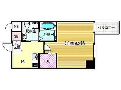 HS梅田イースト(1K/3階)の間取り写真