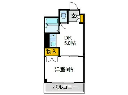 アベノ池田マンション(1DK/1階)の間取り写真