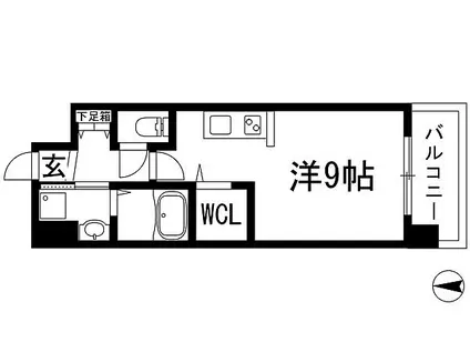 ONLYONE川西中央1(ワンルーム/10階)の間取り写真