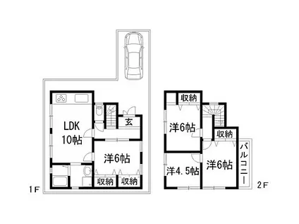 能勢電鉄妙見線 鼓滝駅 徒歩20分 2階建 築43年(4LDK)の間取り写真