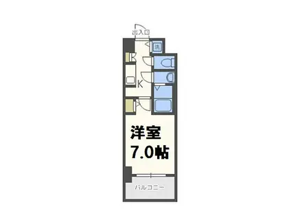 FORTUNEY北堀江(1K/10階)の間取り写真
