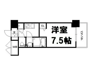 プロシード大阪NB3(1K/9階)の間取り写真