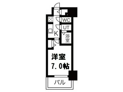 ファステートNAMBA華月(1K/3階)の間取り写真