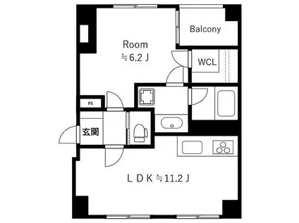 HOZENSO(1LDK/5階)の間取り写真