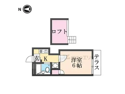 桜井第6マンション(1K/1階)の間取り写真