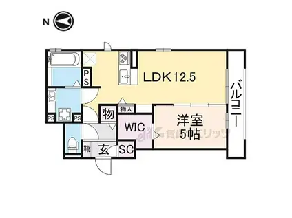 CASA ORIENTE(1LDK/2階)の間取り写真