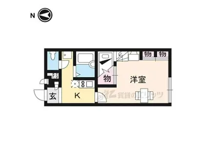 JR桜井線 京終駅 徒歩11分 2階建 築16年(1K/2階)の間取り写真