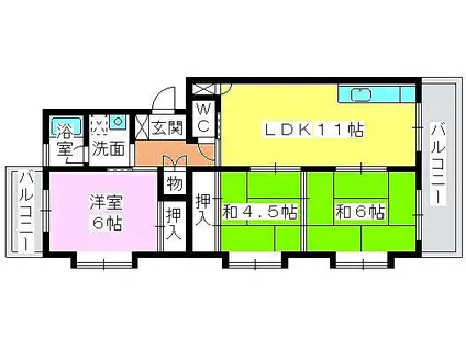 アーバン本郷(3LDK/2階)の間取り写真