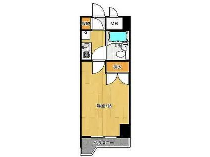 リバティープラザ天神尾(1K/5階)の間取り写真