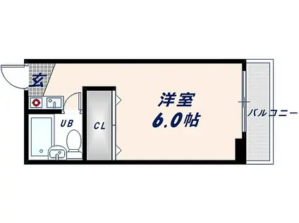 八千代ハイツ(ワンルーム/5階)の間取り写真