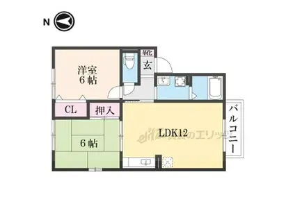 JR福知山線 柏原駅(兵庫) 徒歩14分 2階建 築22年(2LDK/2階)の間取り写真