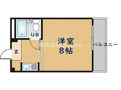 ベルメゾン1(1K/2階)の間取り写真