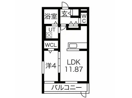 山陽電鉄本線 飾磨駅 徒歩10分 3階建 築1年(1LDK/1階)の間取り写真