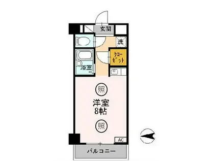 JR播但線 京口駅 徒歩12分 5階建 築29年(ワンルーム/3階)の間取り写真