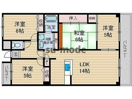 ラフィーヌ(4LDK/1階)の間取り写真