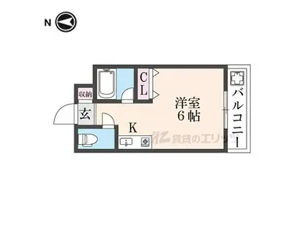 JR関西本線 法隆寺駅 徒歩2分 5階建 築32年(ワンルーム/3階)の間取り写真