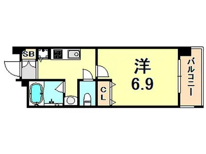 アプリーレ西宮武庫川(1K/7階)の間取り写真