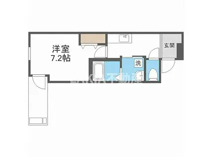 フジパレス都島御幸町V番館(1K/1階)の間取り写真