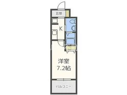 エス・キュート城東中央(1K/3階)の間取り写真