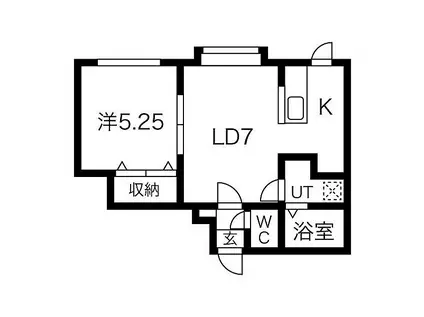 FELUPACE(1LDK/1階)の間取り写真