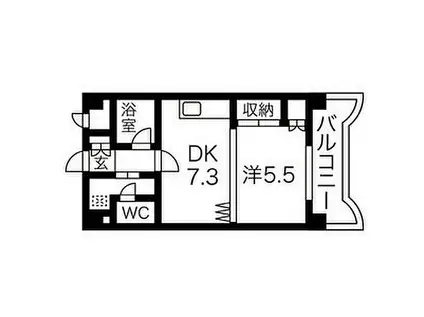プレサント小樽稲穂(1DK/8階)の間取り写真