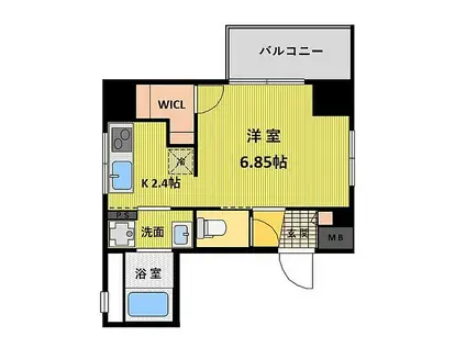 CASA AVENUE IKESHITA(ワンルーム/8階)の間取り写真
