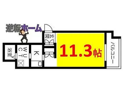 プログレッソ岩塚(1K/7階)の間取り写真