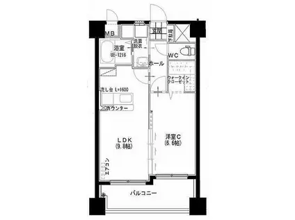 BROOKS SQUARE II(1LDK/5階)の間取り写真