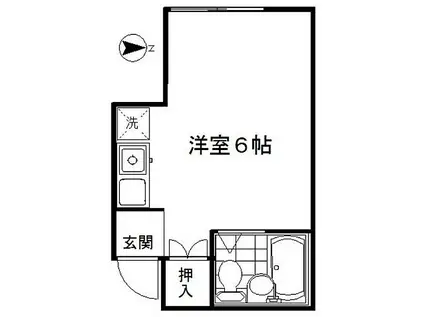 花井コーポ(ワンルーム/2階)の間取り写真