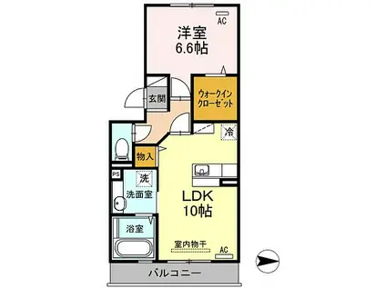 ボヌール コート(1LDK/3階)の間取り写真