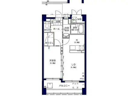 Y&RSQUOS COURT(1LDK/5階)の間取り写真