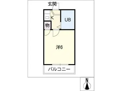 ロイヤルパレス(1K/2階)の間取り写真