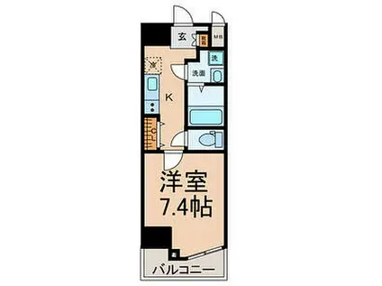 ノステルコート岡崎(1K/11階)の間取り写真