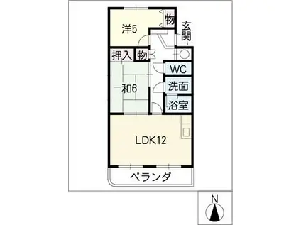 カーサブルーノ(2LDK/3階)の間取り写真