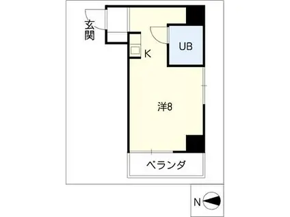 グリーンハイツ千代田(ワンルーム/5階)の間取り写真