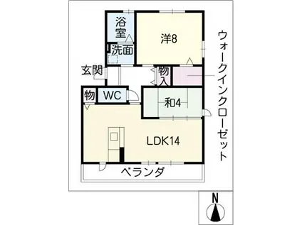 フラン トゥール(1LDK/3階)の間取り写真