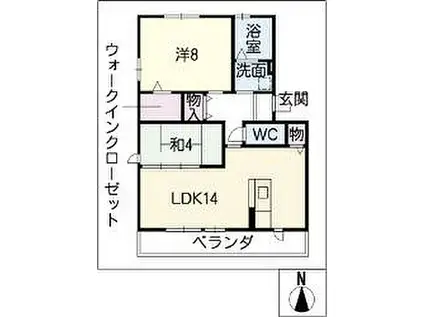 フラン トゥール(1LDK/2階)の間取り写真