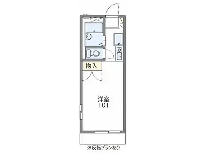 レオパレスTAMURA98(1K/1階)の間取り写真