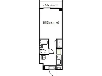 メルシー春野(1K/3階)の間取り写真