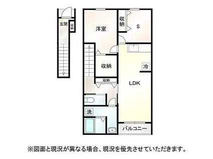 リーブルファイン行田駅前(1SLDK/2階)の間取り写真