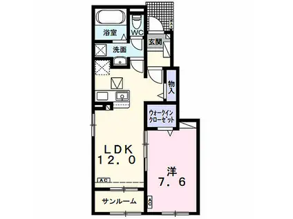 JR東海道本線 垂井駅 徒歩11分 2階建 築1年(1LDK/1階)の間取り写真
