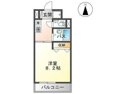 ローズマンション(1K/3階)の間取り写真