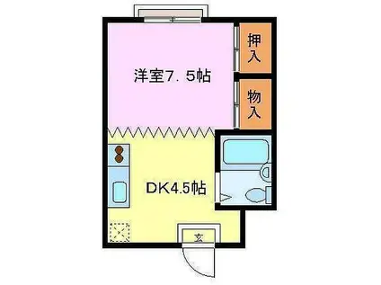 ヨーク浜寺(1DK/3階)の間取り写真