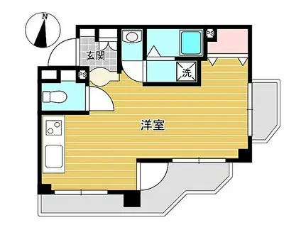 坂口小岩ビル(ワンルーム/2階)の間取り写真