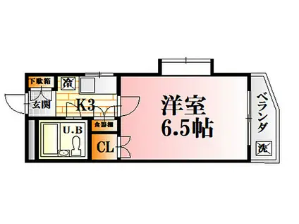 第二山田ビル(1K/3階)の間取り写真